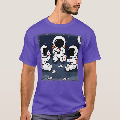 Astronaut Playing ds In Space T_Shirt