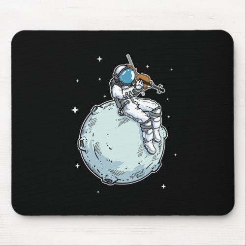 Astronaut Playing Violin Music Violin Lover Gift Mouse Pad