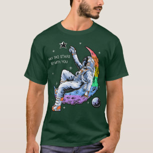 Astronaut Pride Space Man On The Moon Stars LGBT+ T-Shirt