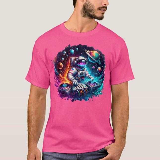 Astronaut Psychedelic Music Dj Psytrance Techno Ed T-Shirt (Front)