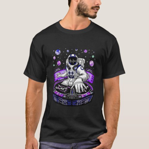 Astronaut Psychedelic Music DJ T-Shirt