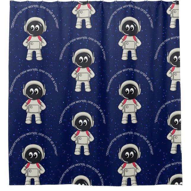 ASTRONAUT QUOTE SHOWER CURTAIN (Front)