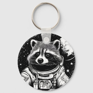 Astronaut raccoon keychain