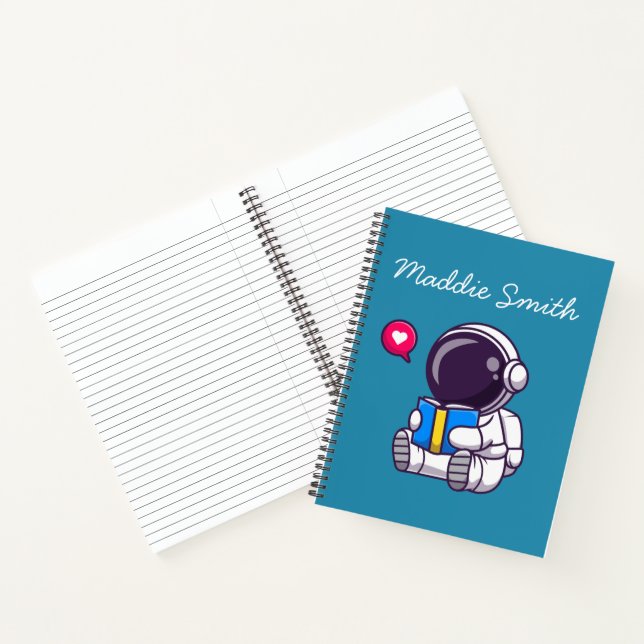 Astronaut reading book cute kids (Inside)
