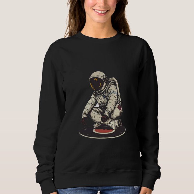Astronaut Record Music Vinyl Sweatshirt (Front)
