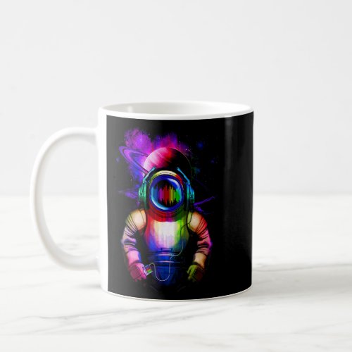 Astronaut Retro Music Boombox Dance Rave Music Fes Coffee Mug
