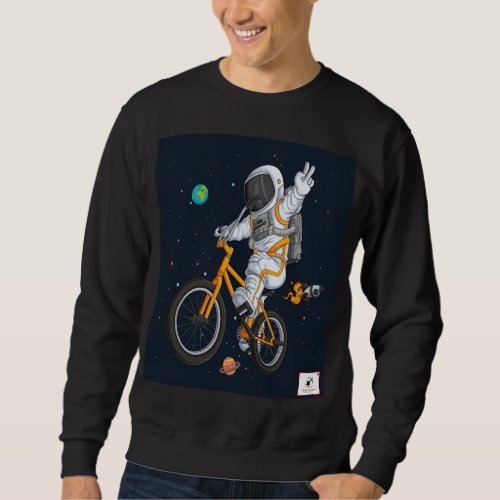 Astronaut riding a BMX bike Sweatshirt