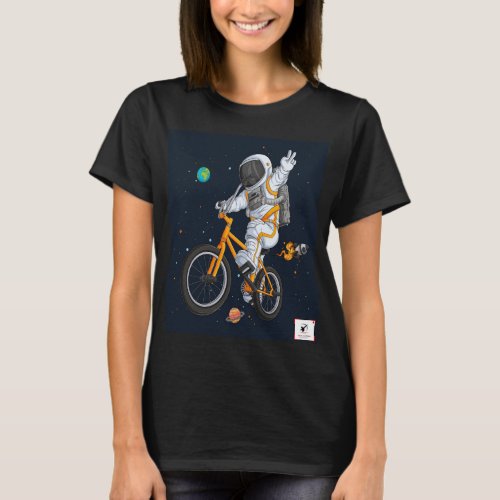 Astronaut Riding a BMX T_Shirt design