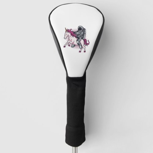 Astronaut riding a pink Unicorn T_shirt  Hat1 Golf Head Cover