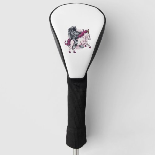 Astronaut riding a pink Unicorn T_shirt  Hat Golf Head Cover