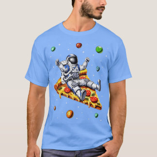 Astronaut Riding Pizza Slice T-Shirt