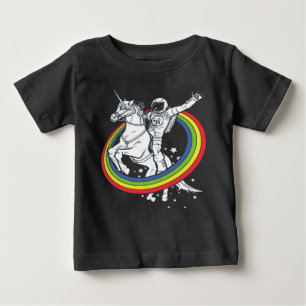 Astronaut Riding Unicorn  Baby T-Shirt
