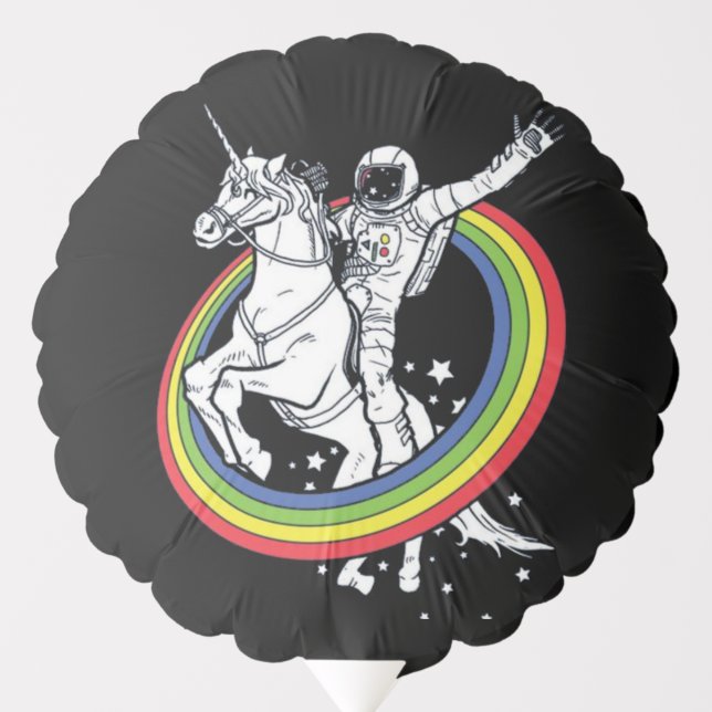Astronaut Riding Unicorn  Balloon (Front)