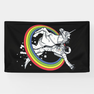 Astronaut Riding Unicorn  Banner