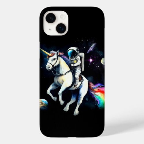 Astronaut Riding Unicorn in Space _ Funny Science  Case_Mate iPhone 14 Plus Case