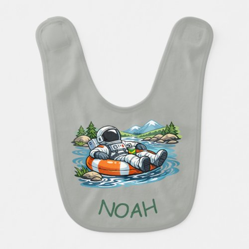 Astronaut River Tubing Baby Bib
