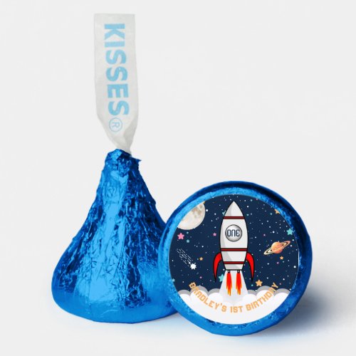 Astronaut Rocket Outer Space 1st Birthday Hersheys Kisses