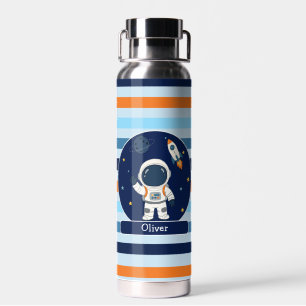 Astronaut Rocket Outer Space Kids Water Bottle