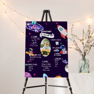 Astronaut Rocket planet & Outer space milestone  Foam Board