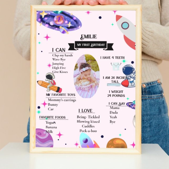 Astronaut Rocket planet & Outer space milestone  Poster (Creator Uploaded)