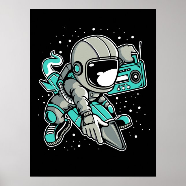 Astronaut Rocket Ride and Tunes Poster (Front)