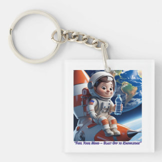 “Astronaut Rocket Ship Space Adventure Keychain” Keychain