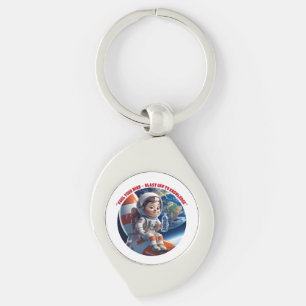 “Astronaut Rocket Ship Space Adventure Keychain” Keychain