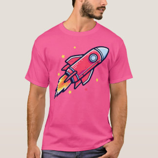 Astronaut Rocketship Outer Space Celestial Astrono T-Shirt