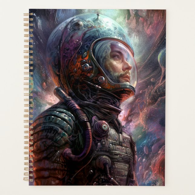 Astronaut Science Fiction Art Planner (Front)