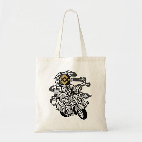 Astronaut Scooter Binance Coin HODL To The Moon Tote Bag