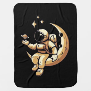Astronaut Shirt, Funny Planets, Spaceman  Baby Blanket