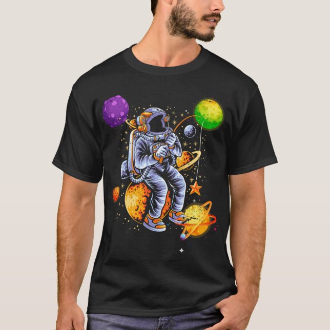 Astronaut Shirt, Outer Space Shirt, Planet  T-Shirt (Front)