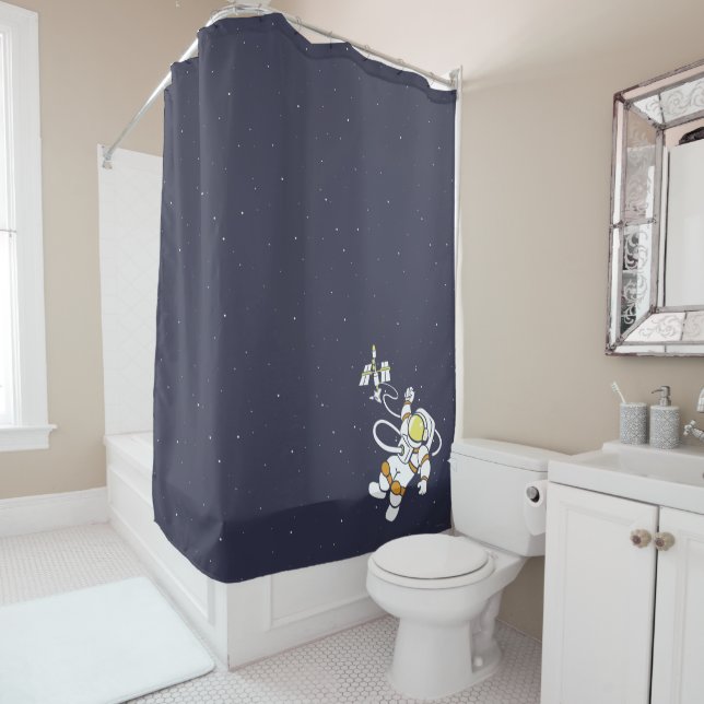 Astronaut Shower Curtain (In Situ)