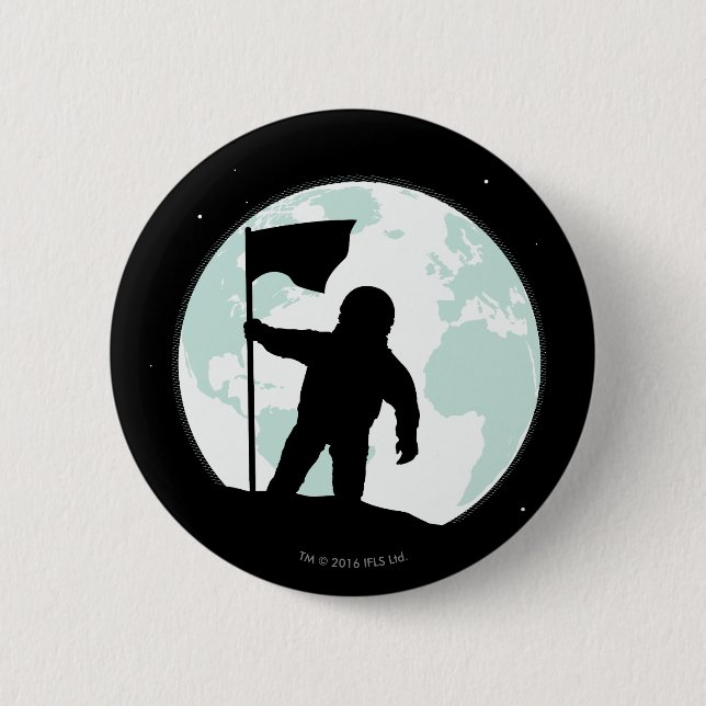 Astronaut Silhouette Button (Front)