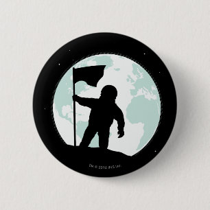 Astronaut Silhouette Button