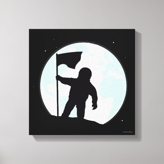 Astronaut Silhouette Canvas Print (Front)