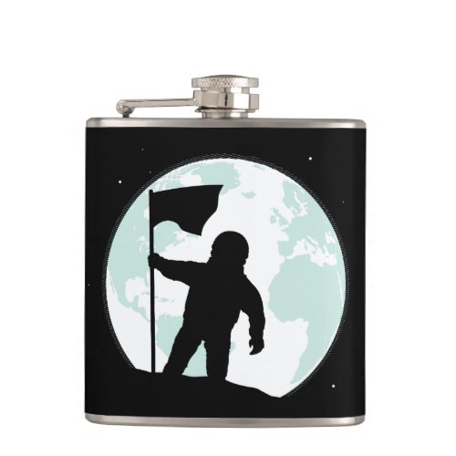 Astronaut Silhouette Flask