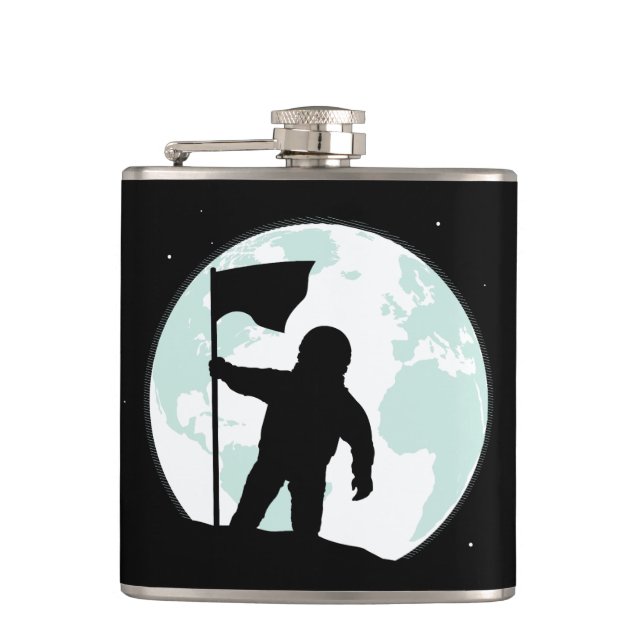 Astronaut Silhouette Flask (Front)
