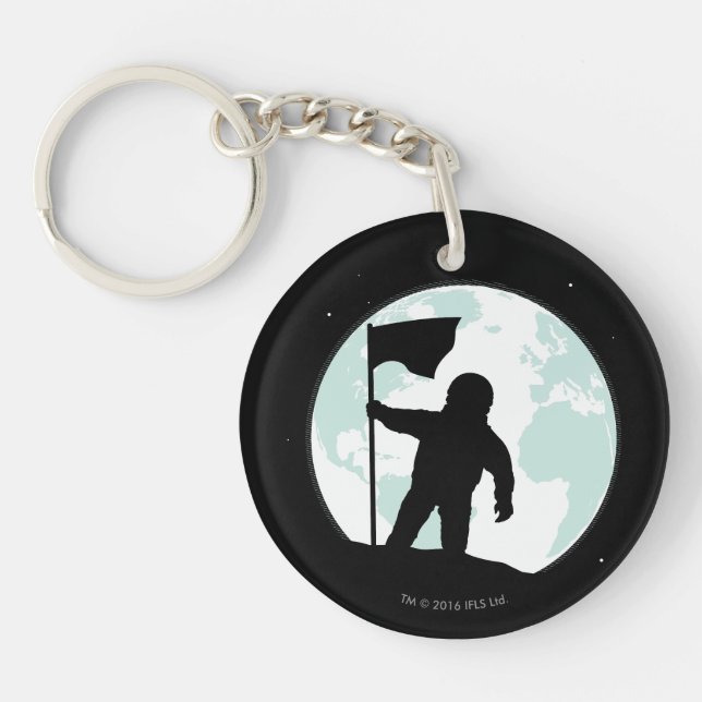 Astronaut Silhouette Keychain (Front)