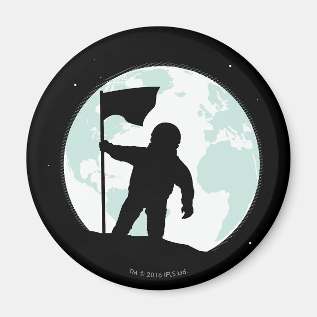 Astronaut Silhouette Magnet (Front)