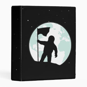 Astronaut Silhouette Mini Binder