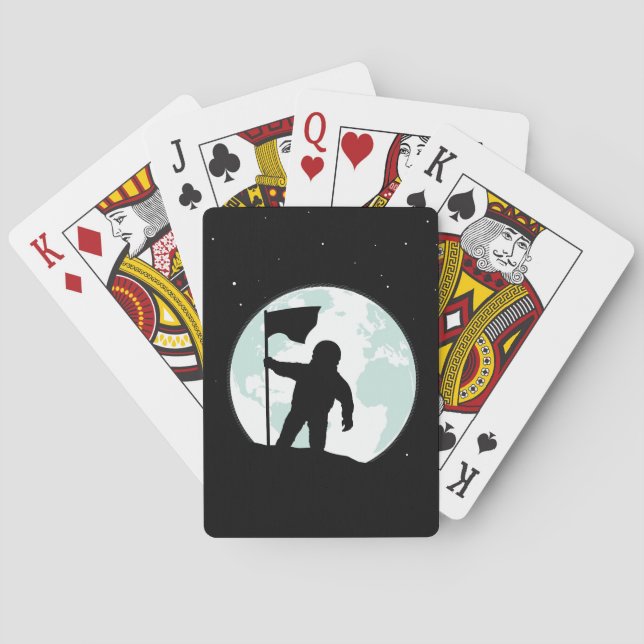 Astronaut Silhouette Poker Cards (Back)