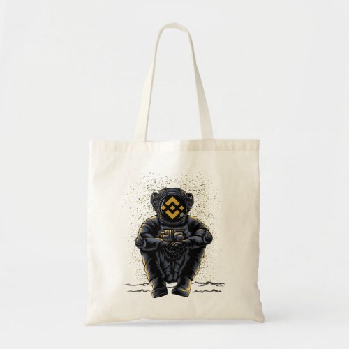 Astronaut Sitting Binance Coin HODL To The Moon Tote Bag
