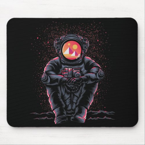 Astronaut Sitting Decentraland MANA Coin Crypto Mouse Pad