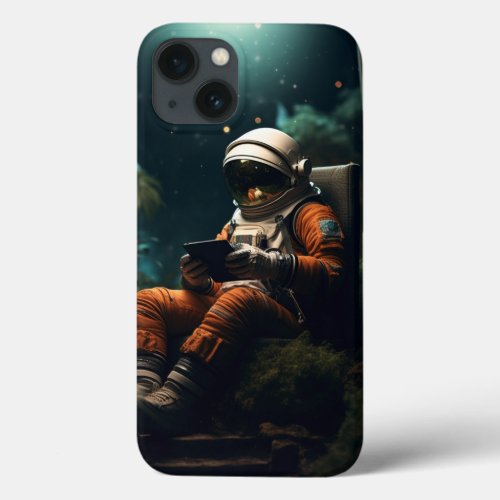 Astronaut sitting on a chair iPhone 13 case