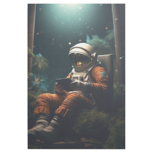 Astronaut sitting on a chair gallery wrap