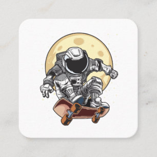 Astronaut Skate Square Business Card