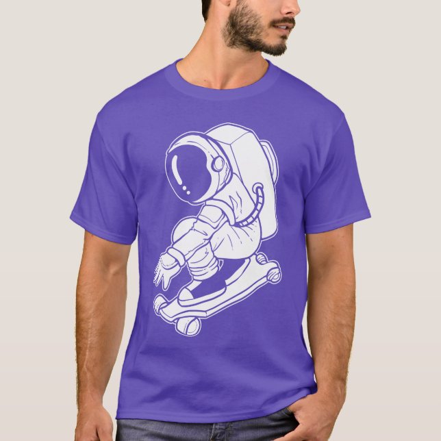 Astronaut Skateboard Athlete or Sports Lover Gift  T-Shirt (Front)