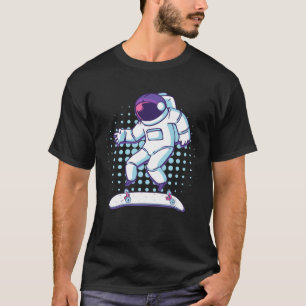 Astronaut Skateboarder In Space Gravity Zero Skate T-Shirt