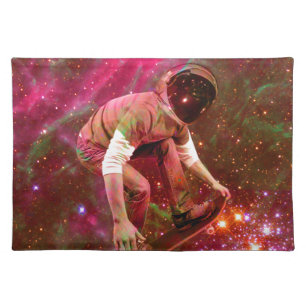Astronaut Skateboarder Placemat